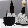 CALLARON 1set Stainless Steel Shaving Bowl Stand Portable Holder and Beard Brush Stand for Easy Shaving Tool Storage for Men view 2