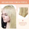 GOO GOO Invisi Edge Clip in Hair Extensions 22inch 160g 7Pcs Injected Seamless PU Clip in Hair Extensions, Virgin Real Human Hair, #18D/22F Dirty Blonde Highlights view 2