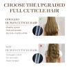 GOO GOO Invisi Edge Clip in Hair Extensions 22inch 160g 7Pcs Injected Seamless PU Clip in Hair Extensions, Virgin Real Human Hair, #18D/22F Dirty Blonde Highlights view 3