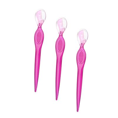 WRITWAA 3pcs Eyebrow Razors Women Beauty Makeup Tools Portable Dermaplaning Razor Stainless Steel Knife