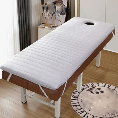 Grey,190 * 75cm S,Memory Foam Massage Bed Pad with Hole Spa Massage Table Mattress Topper with Headrest and Elastic Bands Non-Slip Lash Bed Cushion Thickness 6cm