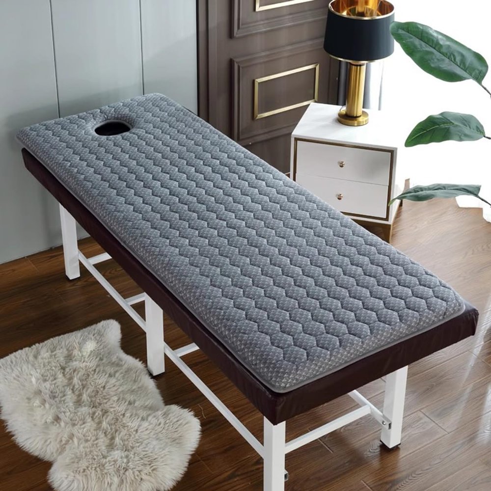 A,185 * 70cm R,Portable Massage Table Lash Bed Topper for Eyelash Extensions High-Density Memory Foam+ Latex Massage Table Pad Perfect for Beauty Salon Spa Thickness 6Cm