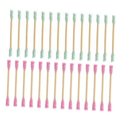 TOVINANNA 1000pcs Disposable Swabs Long Ear Cleaning Sticks Multipurpose Spiral Applicators Makeup Tools Random Color