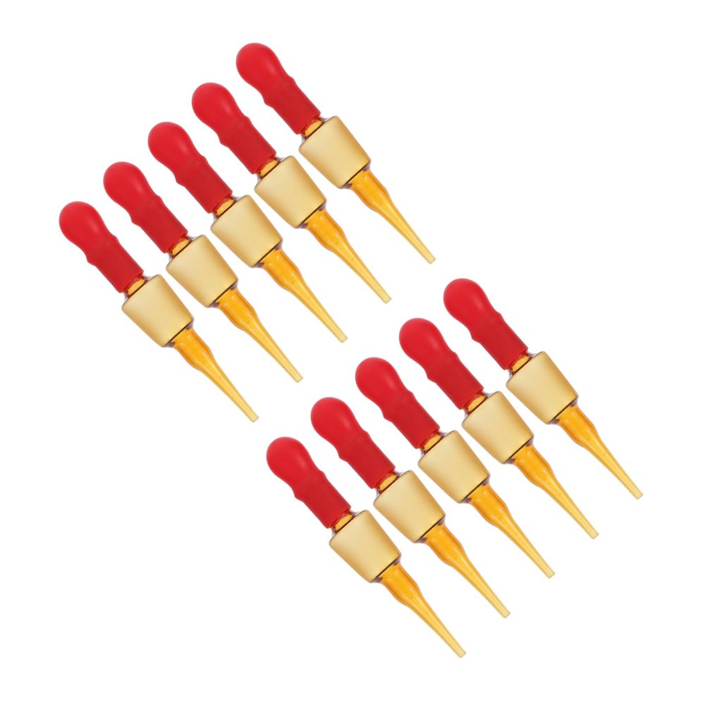 10PCS Glass Pipette Droppers Red Rubber Caps Essential Oil Transfer Containers for Laboratory Experiments and Liquid Dropping
