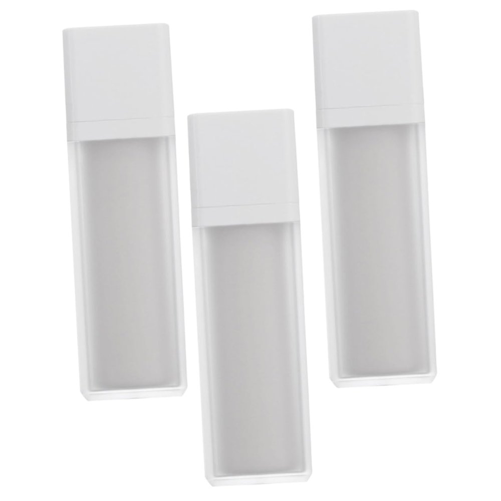 Happyyami 15ml Airless Pump Bottle Set of 3 Refillable Travel Lotion Containers Vacuum Pressed for Creams and Serums Portable Travel
