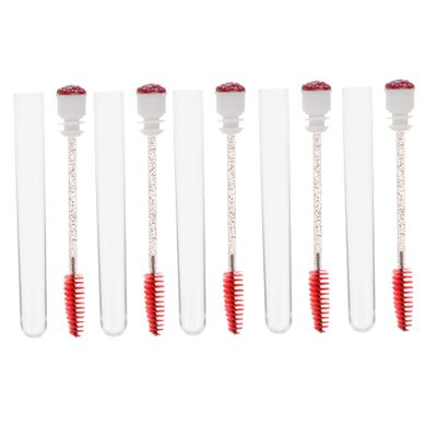 Happyyami 10pcs Eyelash Brushes Tube Portable Makeup Tool for Eyelash and Eyebrow Application for Professionals and Home Use