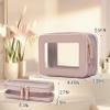 Pinkmik Clear Makeup Bag with Brush Case Travel Toiletry Bag Waterproof Cosmetic Organizer Car Essentials for Women (Pink, M+SLIM-1) view 4