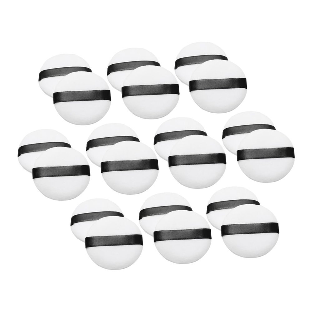HAKIDZEL 20pcs Velvet Makeup Puff Set for Women Soft Powder Puff for Loose and Setting Powder Comfortable Cosmetic Applicators for Makeup Application