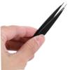 BATHVEVE Stainless Steel Eyebrow Clip Ingrown Hair Pads Brow Tweezers for Grooming Precision Pointed Tweezers for Women view 3