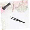 BATHVEVE Stainless Steel Eyebrow Clip Ingrown Hair Pads Brow Tweezers for Grooming Precision Pointed Tweezers for Women view 4