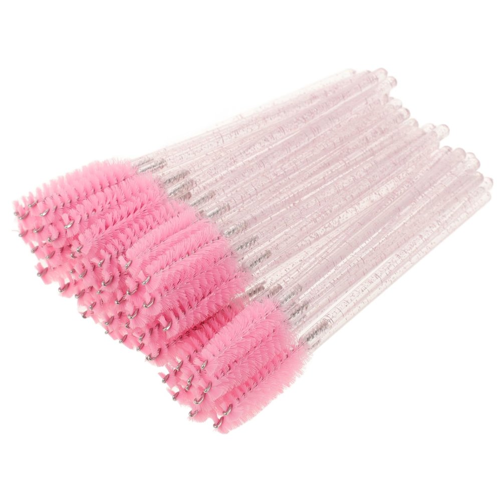DEARMAMY 100pcs Eyelash Brush Applicators Multi-functional for Mascara and Eyebrow Grooming Easy to Clean Safe for Eyes Makeup Tool
