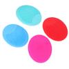 CALLARON 4pcs Handheld Silicone Face and Facial Cleansing Brush Non-Abrasive for Skin Types for and Exfoliation Green Red Rosy view 1