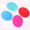 CALLARON 4pcs Handheld Silicone Face and Facial Cleansing Brush Non-Abrasive for Skin Types for and Exfoliation Green Red Rosy view 4