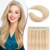 SEGOHAIR Clip In Hair Extensions for women One Piece 5 Clips Real Human Remy Hair Extension Long Straight Hairpieces for women 22 Inches #18P613 Light Blonde mixed Bleach Blonde view 1