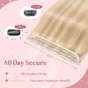 SEGOHAIR Clip In Hair Extensions for women One Piece 5 Clips Real Human Remy Hair Extension Long Straight Hairpieces for women 22 Inches #18P613 Light Blonde mixed Bleach Blonde view 4
