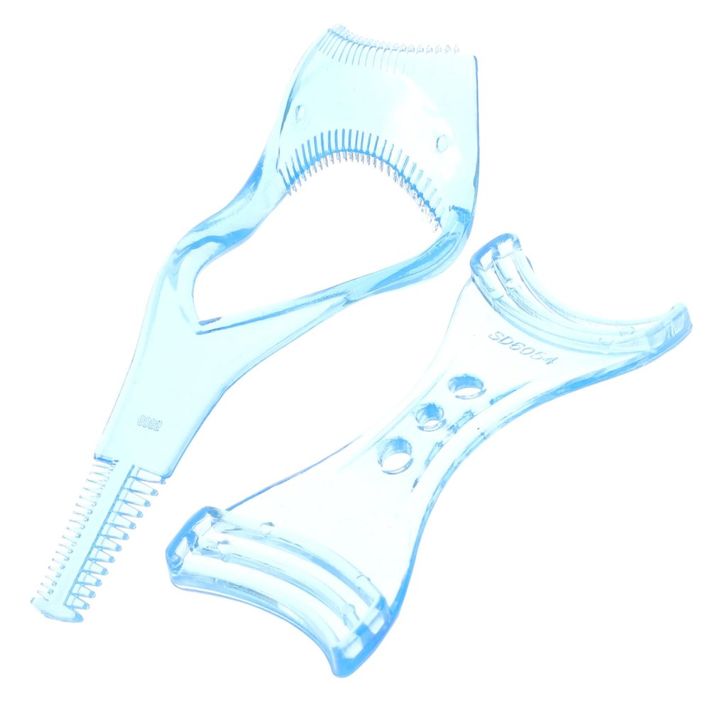 Baluue Eyelash Comb Applicator 2pcs Makeup Tool Set Eyeliner Stencil Guide for Precise Application Suitable for Makeup Enthusiasts Easy to Use Cosmetic Accessory