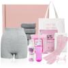 Postpartum Essentials Kit - Peri Bottle,Perineal Ice Packs,Perineal Healing Foam,Disposable Underwears,Cooling Pad Liners,Bath Salts,Canvas Bag,Card,Postpartum Gifts for Mom view 1