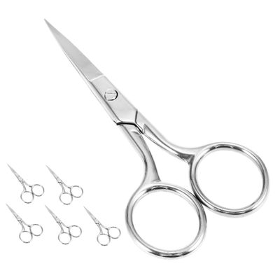 Ipetboom 6pcs Portable Eyebrow Scissors Stainless Steel Scissor for Home Travel and Outdoor Use