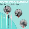 Sorcristy 5PCS Nostril Hair Trimmer Set, Nostril Remover Tool 2-in-1 Double Sided Nose Hair Cutter, 360 Rotating Manual Trimmer with Ear Picker for Men, Women, Portable Grooming Tool view 4