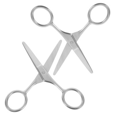 DEARMAMY Stainless Steel Eyebrow Scissors 2 Pack Precision Trimmer for Women Nose Hair Beard Safe for All Grooming Needs