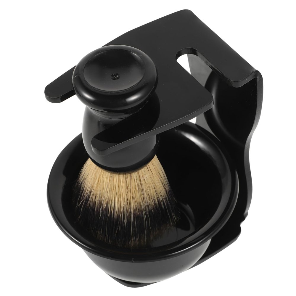 DEARMAMY Complete Shaving Tools Kit for Men Includes Brush Bowl Stand Easy Storage Travel