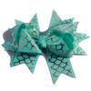 10Pcs Mermaid Scale Hair Bows, 10cm, Metallic Foil Pattern, Large Pinwheel Design (10Pcs Pink, With No Clip) view 3