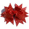 10Pcs Mermaid Scale Hair Bows, 10cm, Metallic Foil Pattern, Large Pinwheel Design (10Pcs Pink, With No Clip) view 4