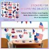 26 Sheets Fourth of July Temporary TattoosPatriotic USA Face & Body Stickers for Kids & AdultsWaterproof, Skin-Friendly Red White Blue Designs for 4th of July Independence Day, Parades & BBQ view 4