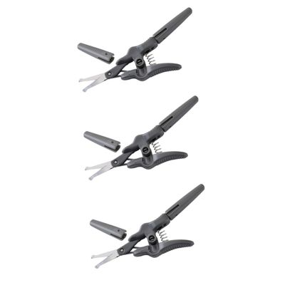 CALLARON 3pcs Mini Eyelash Scissors Grooming Scissors Set for Nose Hair Eyebrow Beard Trimming Stainless Steel Compact Size for Travel