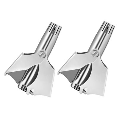 DECORNIJIA 2pcs Manual Nose Hair Trimmer for Men Nose and Ear Hair Removal Tool Portable Grooming Scissors Design for Travel