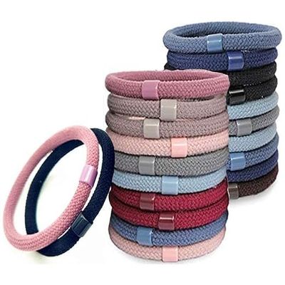 10pcs Hair Ties,High Elastic Hair Rubber Bands Ponytail Holders for Thick Curly Hair,No Metal No Damage Colored/Clear Elastic Hair Rubber, New Types Hair Tie for Women, Girls,Man