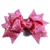 10Pcs Mermaid Scale Hair Bows, 10cm, Metallic Foil Pattern, Large Pinwheel Design (10Pcs Navy, With No Clip) view 2