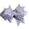 10Pcs Mermaid Scale Hair Bows, 10cm, Metallic Foil Pattern, Large Pinwheel Design (10Pcs Navy, With No Clip) view 3