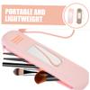 LIFKOME 2pcs Travel Makeup Brush Holder Bag Silicone Makeup Bag Drawstring Portable Cosmetics Brush Organizer for Travel view 3