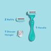 Hydro-Silk Sensitive Skin Womens Razor, 5-Blade Manual Razor for Women, 1 Handle & 2 Refills (pack of 1) view 3