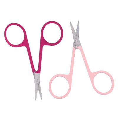 Ipetboom 2pcs Portable Eyebrow Trimming Tools Stainless Steel Scissors for Precise Grooming for Travel and Home Use Beauty Accessories