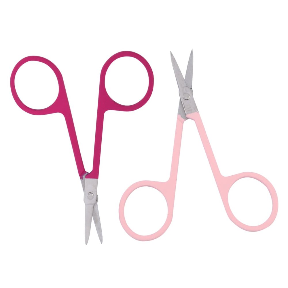 Ipetboom 2pcs Portable Eyebrow Trimming Tools Stainless Steel Scissors for Precise Grooming for Travel and Home Use Beauty Accessories