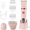 Zivelier 3-in-1 Electric Razor IPX7 Waterproof Bikini Trimmer Wet & Dry Use Painless Personal Trimmer Groomer for Ladies Face Body Legs Bikini Public Hairs Electric Lady Shaver with Replaceable Heads view 1