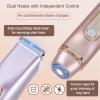 YLKGR 2 in 1 Bikini Trimmer for Women Dual Head Electric Razor IPX7 Waterproof Wet/Dry Use Women Electric Shaver, Body Facial Hair Remover for Bikini Legs Arm Underarm, Rechargeable view 4