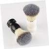 HAKIDZEL 2pcs Beard Scrubber Shave Brush Kit Men Comfortable Shaving Brush Professional view 4