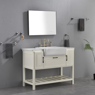 32x24 Inch LED Backlit Bathroom Mirror with Metal Frame, Wall Mounted Vanity Mirror with Smart Touch Button, Anti-Fog, Memory Function, 3 Colors, Stepless Dimmable Makeup Mirror(Horizontal/Vertical)