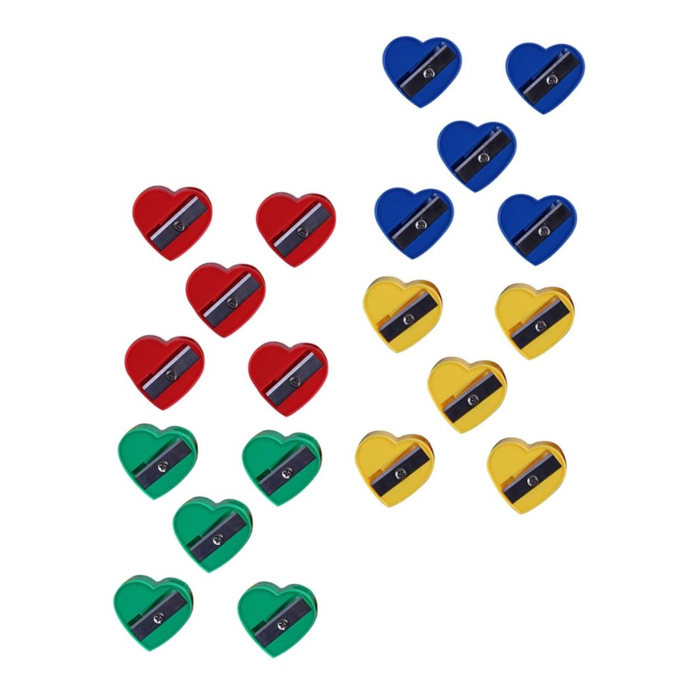 ARTIBETTER 60pcs Student Sharpeners Heart Shape Pencil Sharpener Lightweight and Compact Design