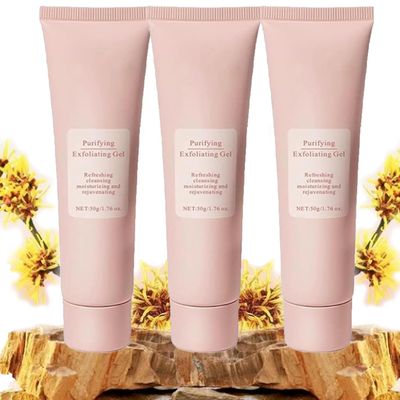 Exfoliating Gel, Purifying Exfoliating Gel, Facial Scrub for Body & Face, Moisturizing and Rejuvenating (3PCS)