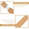 SAFIGLE 2pcs Bamboo Lipstick Tube Portable Lip Balm Holder Diy Lip Gloss Containers Bottles for Travel view 3