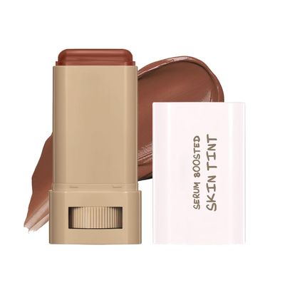 6 Colors Foundation Stick Beauty Balm Serum Boosted Skin Tinted Balm Concealer, Long-lasting Coverage, Even Skin Tone Portable Moisturizing Essence Stick (# 02, 0.64 Oz)