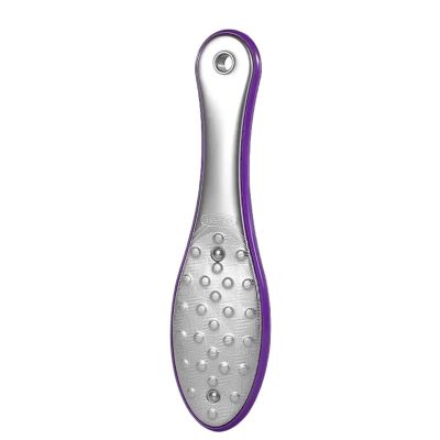 1PC Double-Sided Stainless Steel Foot Rasp Sharpener Pedicure Tool Manual Foot File Callus Dead Remover Foot Care Tools(Purple)