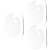 ARTIBETTER 3sets Acrylic Makeup Mixing Palette Spatulas Lightweight Cosmetic Mixing Plate for Foundation Blending Travel-Friendly for Makeup Artists and Enthusiasts view 1