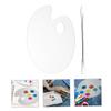 ARTIBETTER 3sets Acrylic Makeup Mixing Palette Spatulas Lightweight Cosmetic Mixing Plate for Foundation Blending Travel-Friendly for Makeup Artists and Enthusiasts view 2
