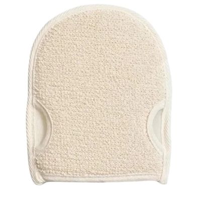 2PCS Soft Natural Loofah Glove Double-Sided Body Scrub Sponge Pad Shower Body Scrubber Mitt for Shower