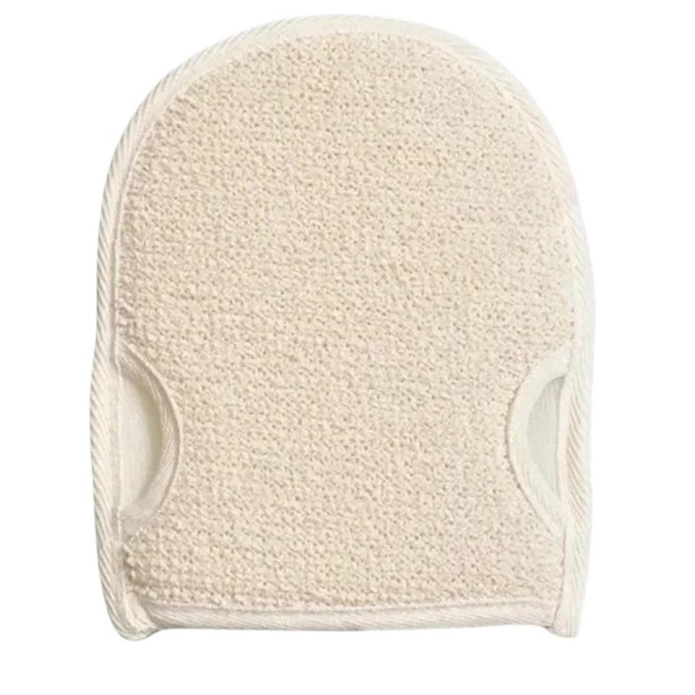 2PCS Soft Natural Loofah Glove Double-Sided Body Scrub Sponge Pad Shower Body Scrubber Mitt for Shower